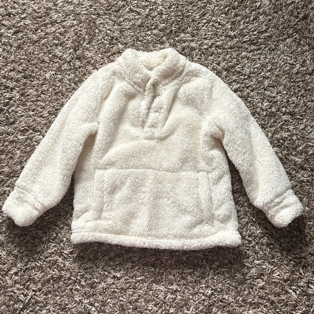 GAP Cream Sherpa Quarter -Snap Sweatshirt for Toddlers